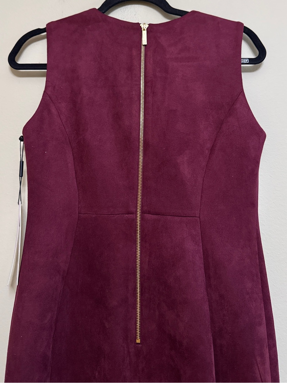 Sleeveless Suede Sheath Dress - Picture 7 of 8